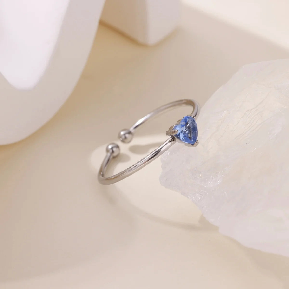 2025 Geburt Bunte Zirkonia Herz Öffnungsringe für Frauen Mode Zierliche Edelstahl Prinzessin Ring Schmuck Hochzeit Geschenk