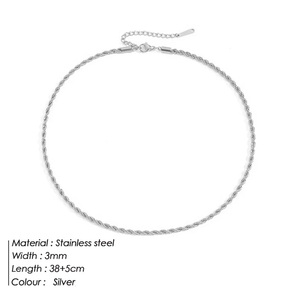 SUNIBI 316L Edelstahl Halskette für Damen Goldfarbene Statement Choker Halsketten Verblassen nicht Schmuck Großhandel