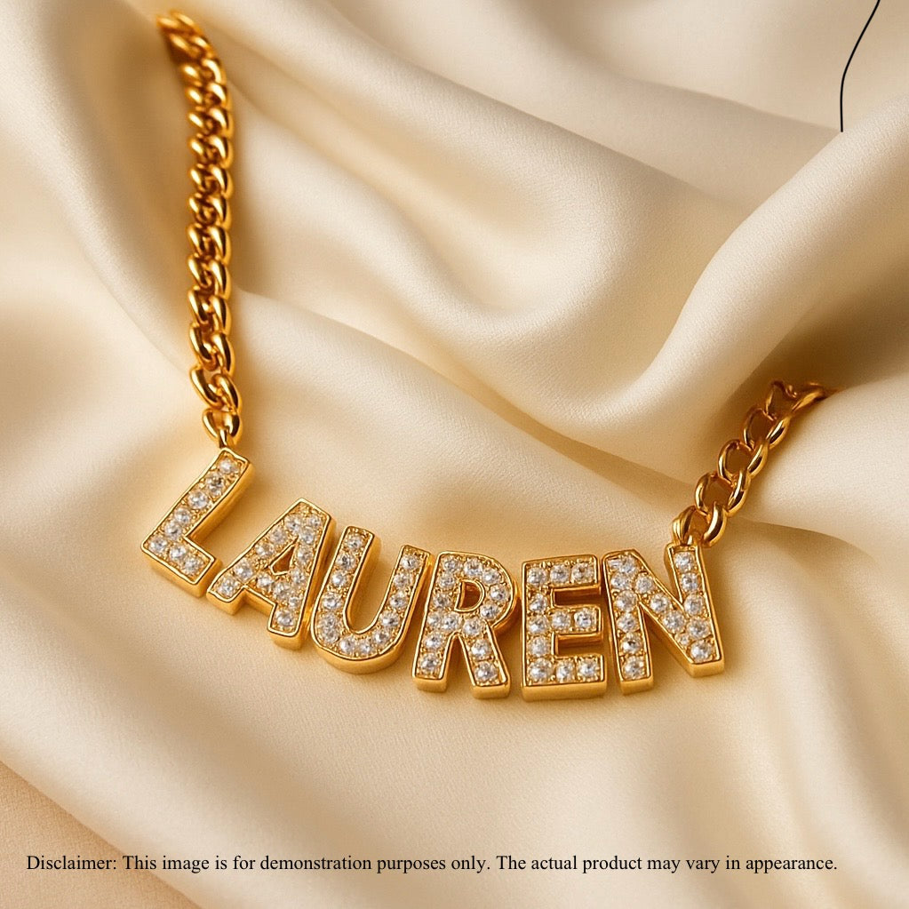 Vera Lux™ Crystal Name + Heart Necklace