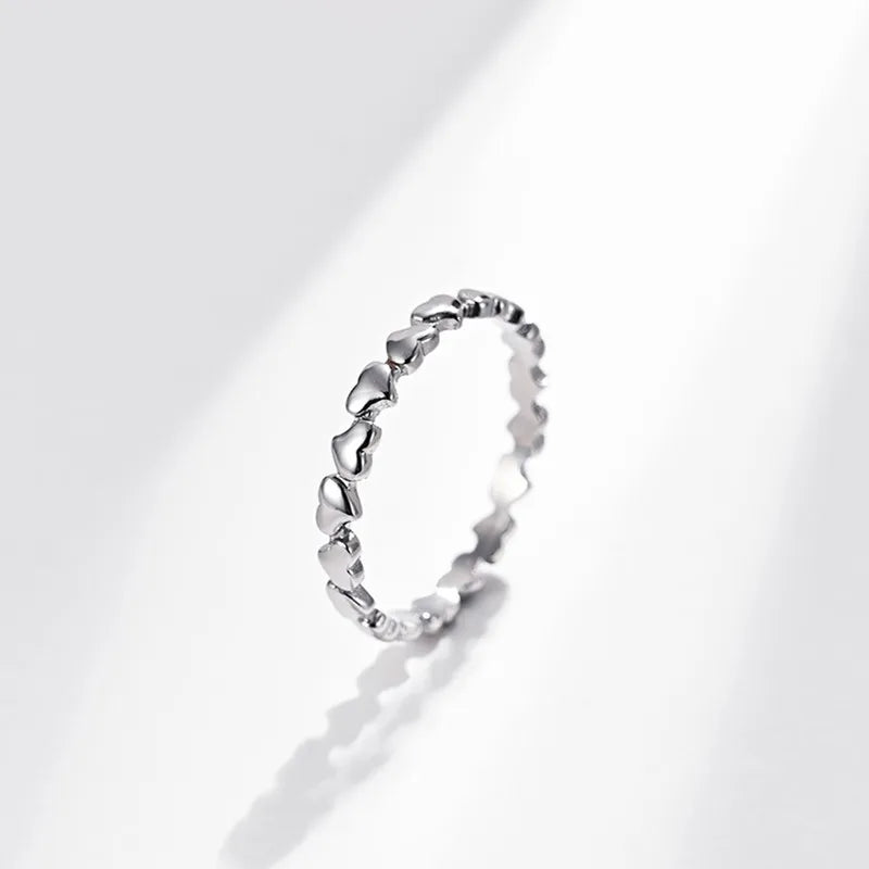 3mm Edelstahl Herz Ewigkeit Ring Ehering für Frauen Mädchen Größe 5-11