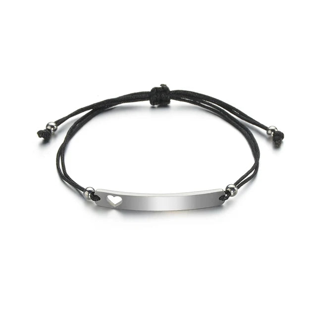 Nextvance Customized Engraving Nameplate Couple Bracelets on hand Stainless Steel Chain Bracelet For Women Lovers Jewelry Day