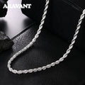 Aravant Collar de Plata 925 de 4 mm con Cadena de Serpiente Retorcida para Mujer, Joyería de Moda