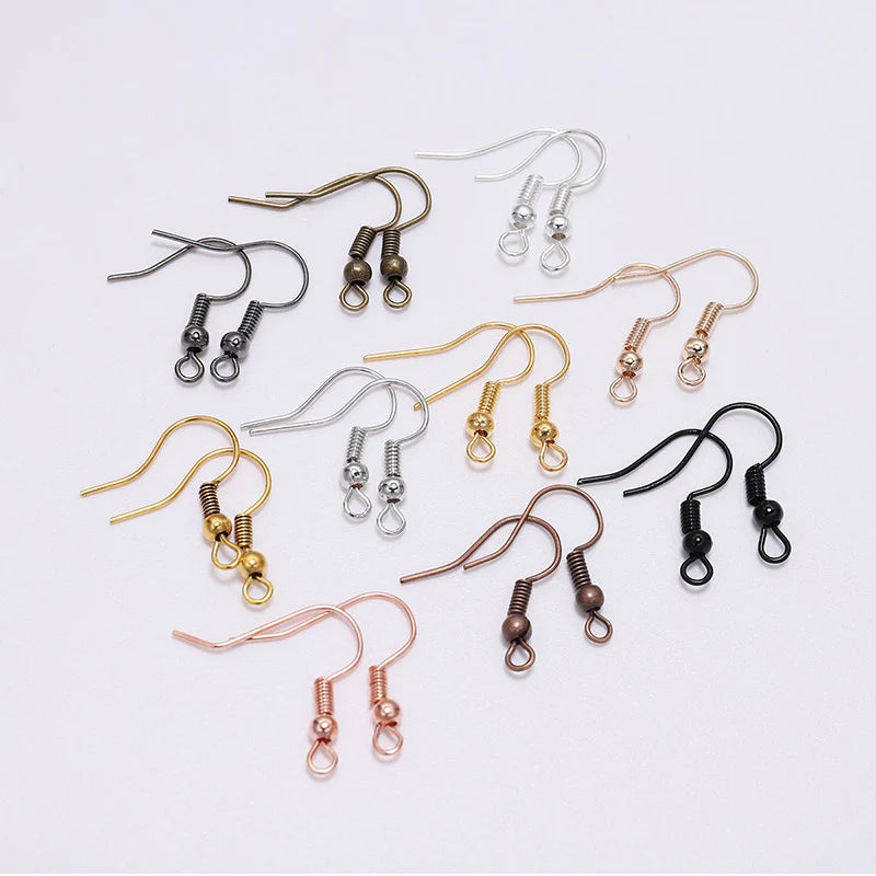 100 Stück 17x20mm Ohrring Rohlinge Ohrring-Verschlüsse Haken Beschläge DIY Schmuck Handwerk Legierung Haken Drop Ohrringe Zubehör