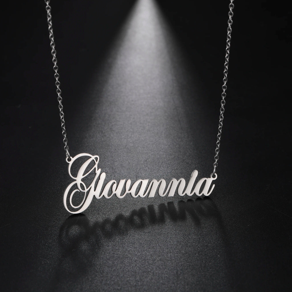 Sipuris Custom Name Necklace Personalized Golden Choker Stainless Steel Necklace For Women Man Customized Jewelry Weddings Gifts