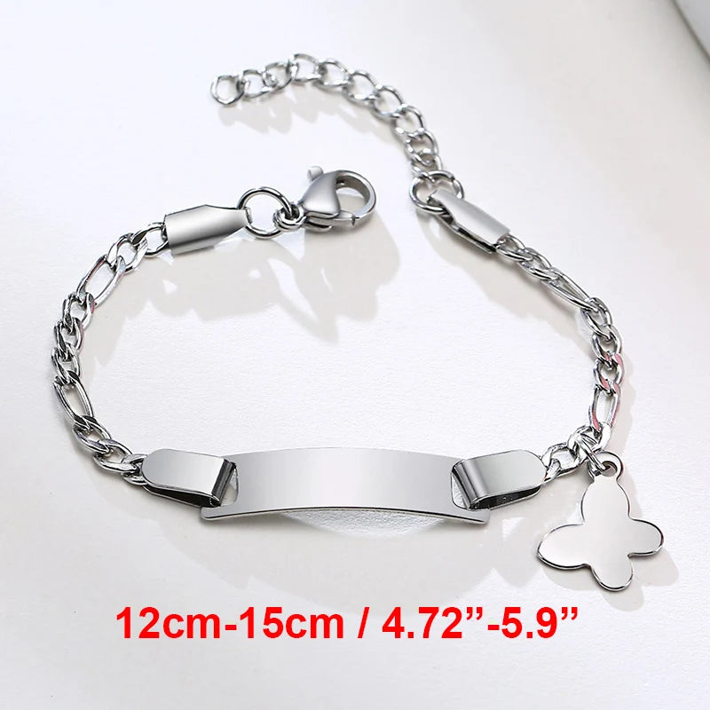 Vnox Personalisierbares Baby-Mädchen-Namen-Armband, goldfarben, massiver Edelstahl, verstellbares Jungen-Armband, Geschenk für frischgebackene Mütter