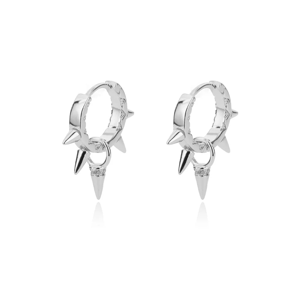 Punk Spike Niete Edelstahl Ohrringe Für Frauen Gold Farbe Ohrring Gothic Weihnachtsparty Schmuck Geschenk Bijoux Femme