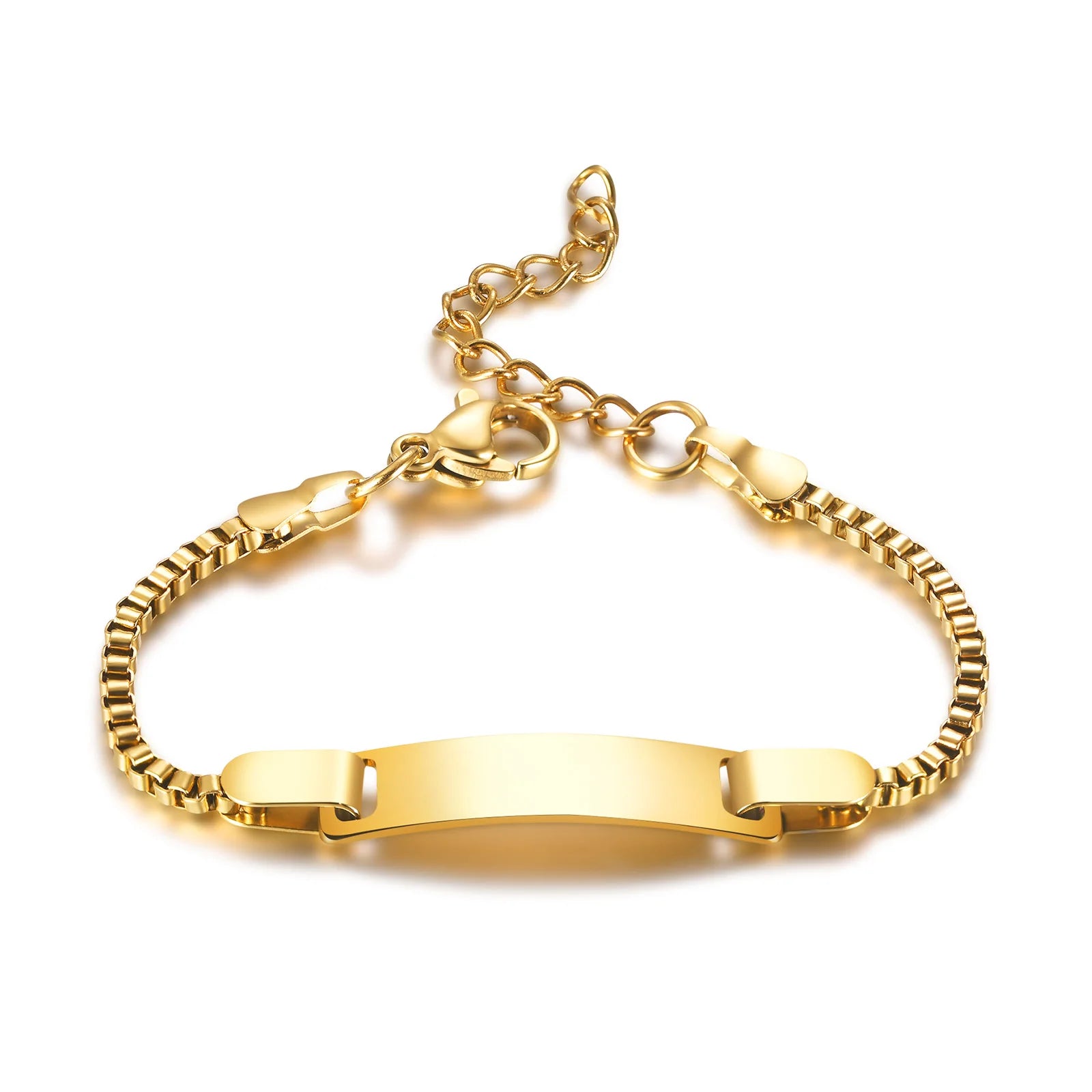 Personalisiertes Armband mit Wunschnamen und Herz, Edelstahl Figaro-Kettenglied verstellbar, graviertes Geschenk für Jungen und Mädchen