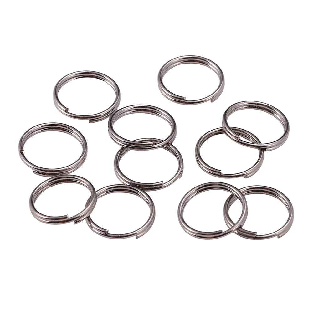 50-200 unidades/lote 4-20mm, anillos de doble salto dorados, anillos partidos, conectores, bucles para hacer joyas DIY, accesorios y fornituras