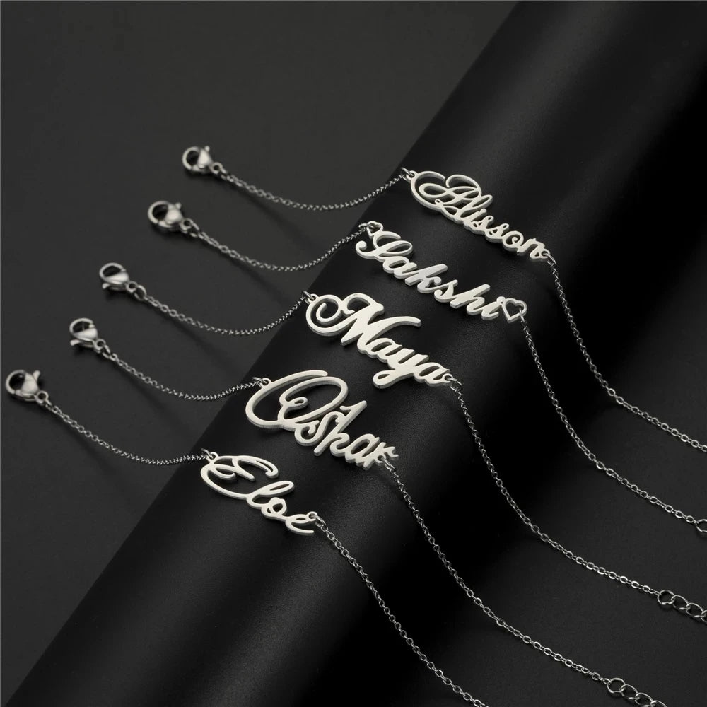 Sipuris Custom Name Bracelets With Crown For Women Girl Stainless Steel Customized Personalized Unique Bracelet Jewelry Children