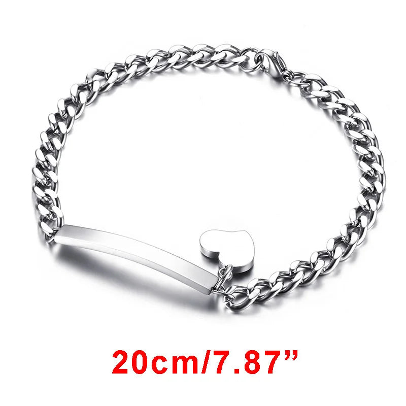 Personalisierte Gravur-Armbänder mit Geburtsdatum, persönliches Geburtstagsgeschenk, Edelstahlarmband