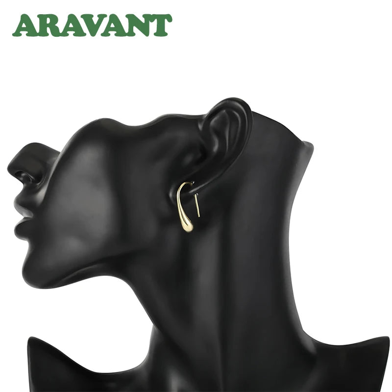 Aravant 925er Silber Ohrringe für Damen Wassertropfen Gold Ohrringe Mode Hochzeitsschmuck Geschenke