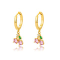 Kristallfrucht Kirsch-Ohrringe für Frauen Edelstahl Rosa Kirsch-Ohrring Femme Fee Mode Boho Schmuck Geschenk 2023