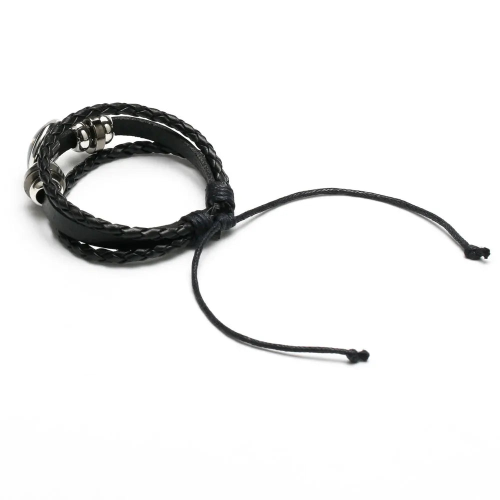 Brustkrebs-Bewusstseins-Hoffnungsarmband für Frauen Rosa Schleife Anhänger Geflochtenes Lederseil Wickelarmband Mode handgemachter Schmuck
