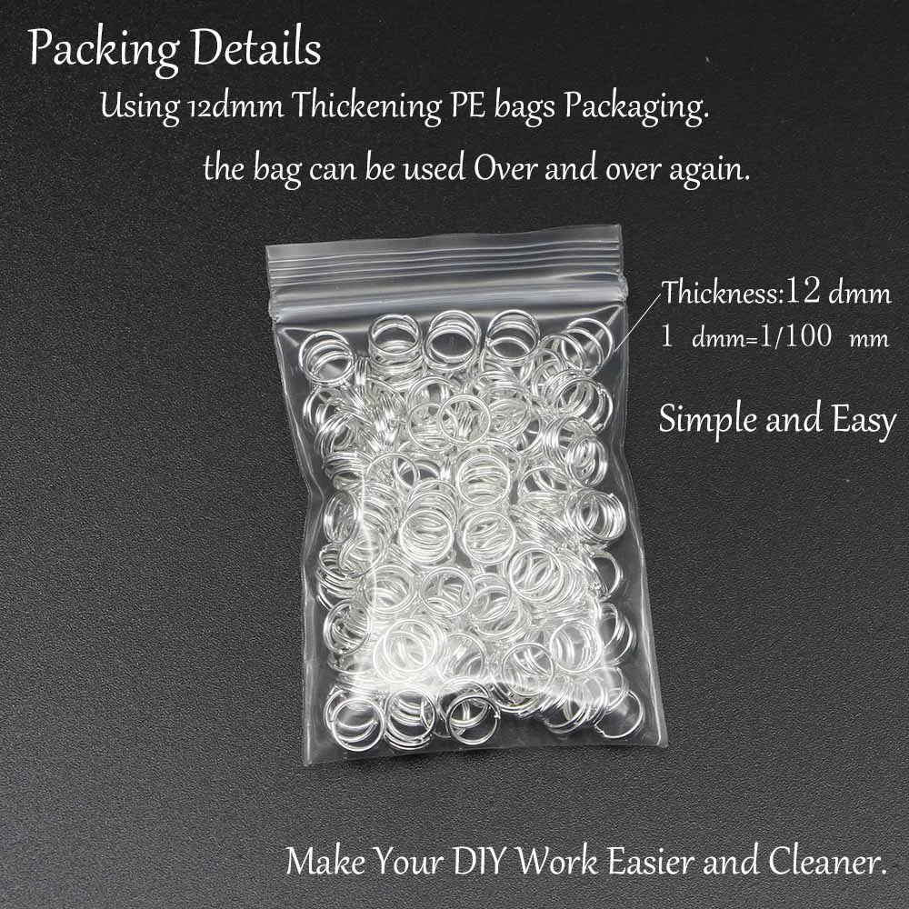 50-200 Stück/Los offene Biegeringe 4 6 8 10 12 mm Doppelösen Spaltringe Halsketten-Armband-Verbinder für DIY-Schmuckherstellung
