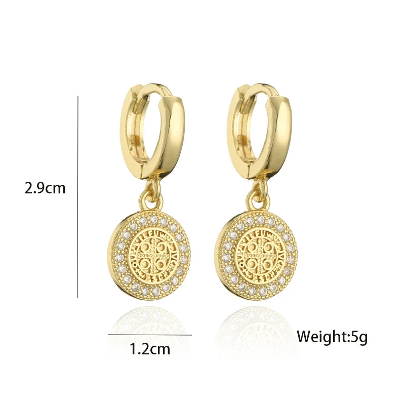 NEWBUY Fashion Gold Farbe Kupfer Geometrische Ohrringe Luxus CZ Elefanten Charme Ohrhänger Weibliche Party Schmuck Accessoires