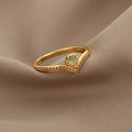 Edelstahl Opal Fingerringe für Frauen Mode Verstellbares Paar Geometrischer Ring Handgefertigter Ästhetischer Schmuck Anillos Geschenk