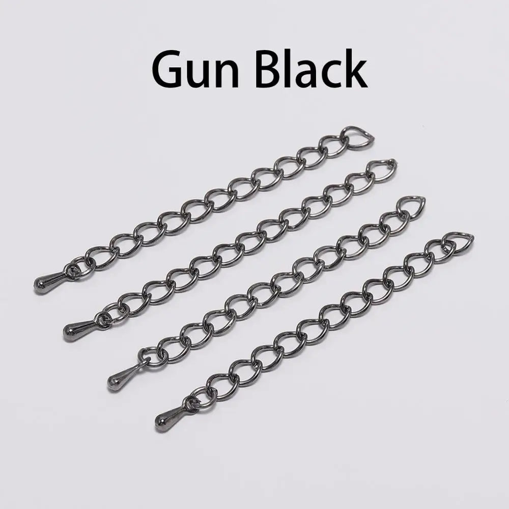 20 Stück/Los 50-70 mm verlängerte Verlängerungs-Endkette Verbinder Wassertropfen-Endperlen für die Schmuckherstellung von Armbändern und Halsketten