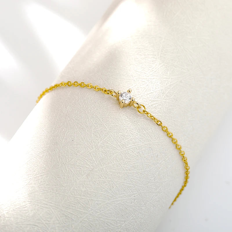 Einzelne Zirkon-Kreis-Perlenarmbänder für Frauen Edelstahlarmband Sommerschmuck Paar Freunde Accessoires Geschenk 2023