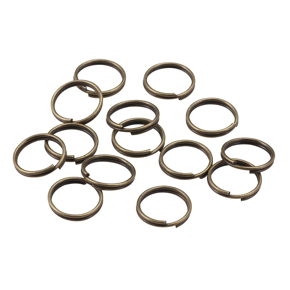 50-200 Stück/Los offene Biegeringe 4 6 8 10 12 mm Doppelösen Spaltringe Halsketten-Armband-Verbinder für DIY-Schmuckherstellung