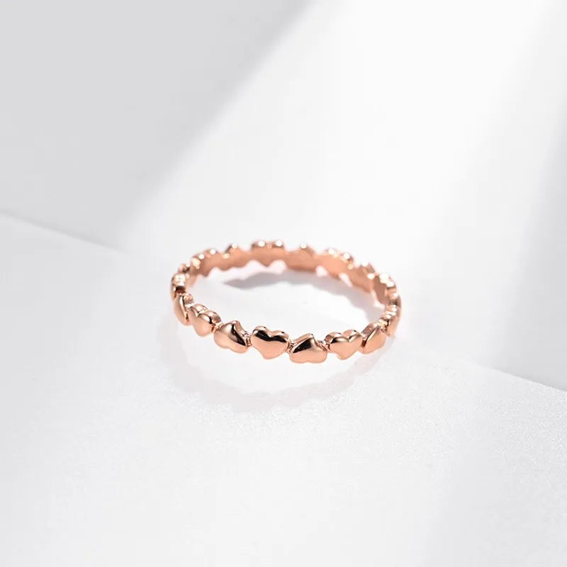 3mm Edelstahl Herz Ewigkeit Ring Ehering für Frauen Mädchen Größe 5-11