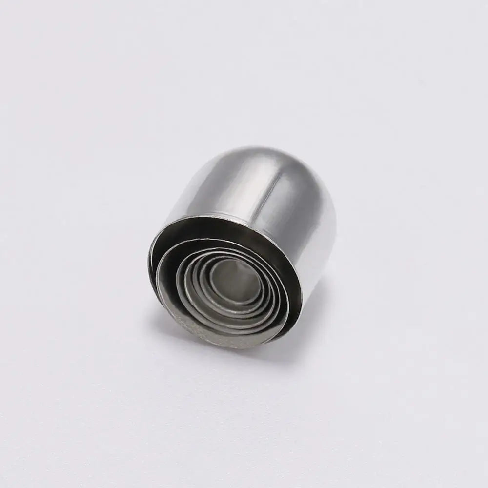 Lote de 50-100 tapas de engaste para extremos de cordones de cuero, tapas de cuentas para extremos, se adaptan a cierres de 4-12 mm para suministros de joyería de bricolaje