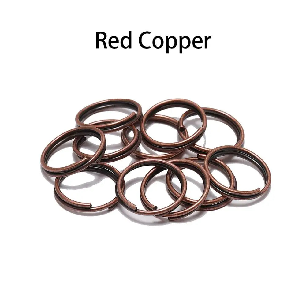 50-200 Stück/Los offene Biegeringe 4 6 8 10 12 mm Doppelösen Spaltringe Halsketten-Armband-Verbinder für DIY-Schmuckherstellung
