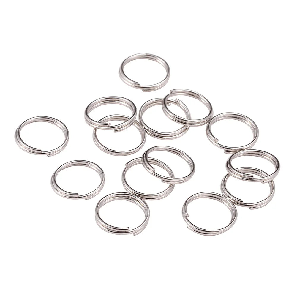 50-200 unidades/lote 4-20mm, anillos de doble salto dorados, anillos partidos, conectores, bucles para hacer joyas DIY, accesorios y fornituras