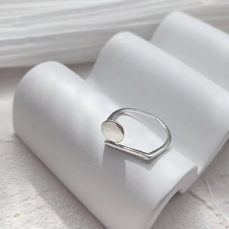 VENTFILLE 925 Sterling Silber Ringe Neue Mode Party Schmuck Vintage Charme Doppelschicht Geometrische Nageldesign Accessoires Geschenke