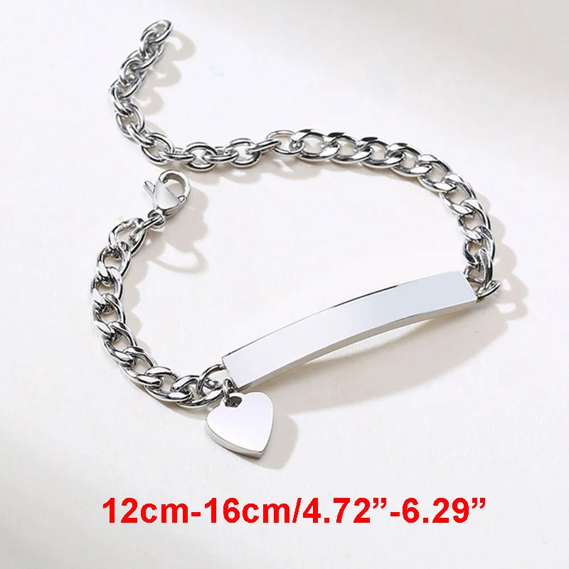 Vnox Individuelle Baby Mädchen Armbänder, Antiallergisches Edelstahlarmband für frischgebackene Mütter, Personalisiertes Namens-Geburtstagsgeschenk für Jungen und Mädchen