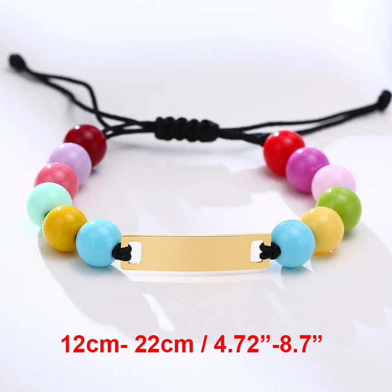 Personalisierte Armbänder mit Gravur für Namen und Geburtsdatum, persönliches Geburtstagsgeschenk für kleine Jungen und Mädchen, Edelstahlarmband