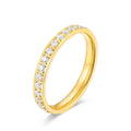 2mm Stapelbarer CZ-Eternity-Ring aus Edelstahl für Frauen und Mädchen, Größe 5-10