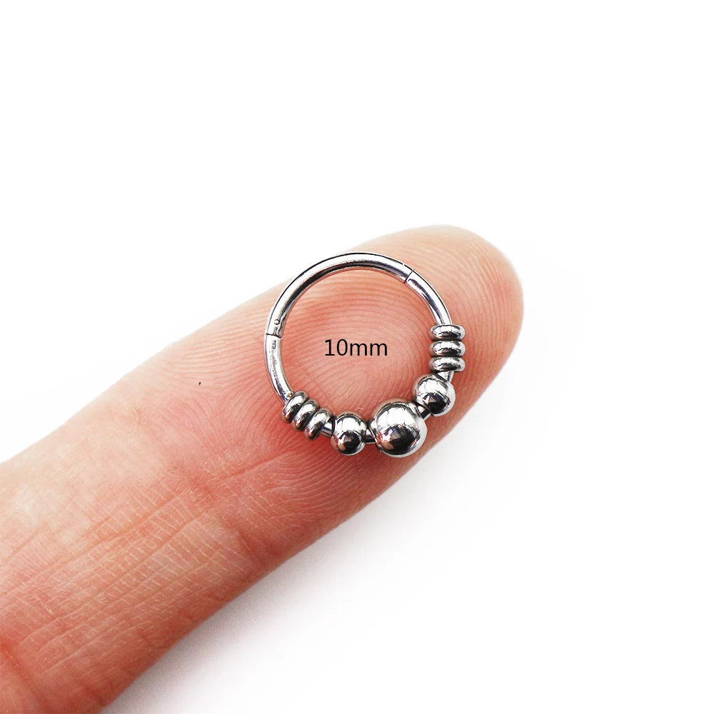 1 Stk. 316L Chirurgenstahl Septum Clicker Ohrknorpel Helix Tragus Faux Daith Ohrring Hoop Körperschmuck Nasenring