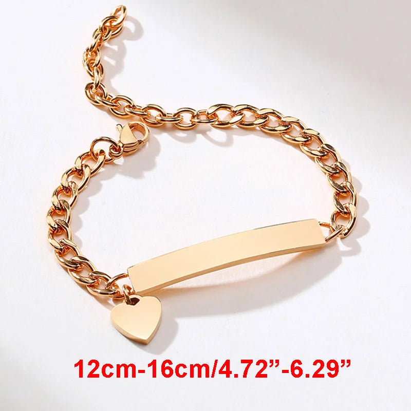 Personalisierte Armbänder mit Gravur für Namen und Geburtsdatum, persönliches Geburtstagsgeschenk für kleine Jungen und Mädchen, Edelstahlarmband