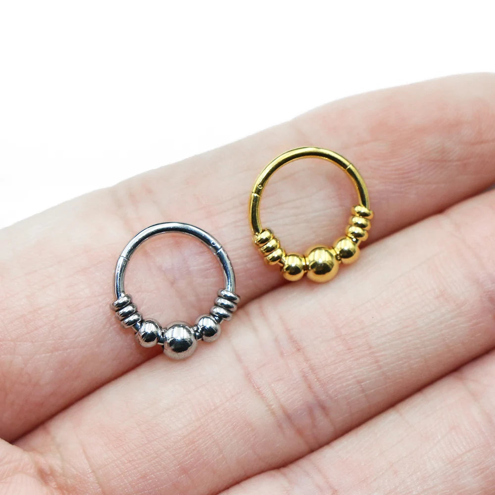 1 Stk. 316L Chirurgenstahl Septum Clicker Ohrknorpel Helix Tragus Faux Daith Ohrring Hoop Körperschmuck Nasenring