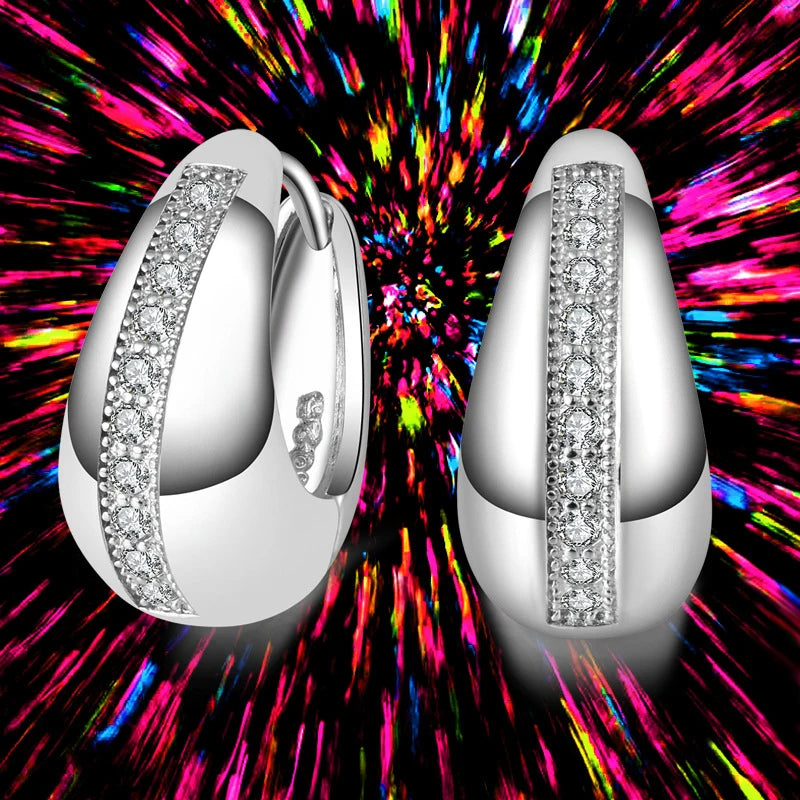 Pendientes de aro pequeños de 18 mm de plata de ley 925 auténtica para mujer, regalo de joyería para bodas