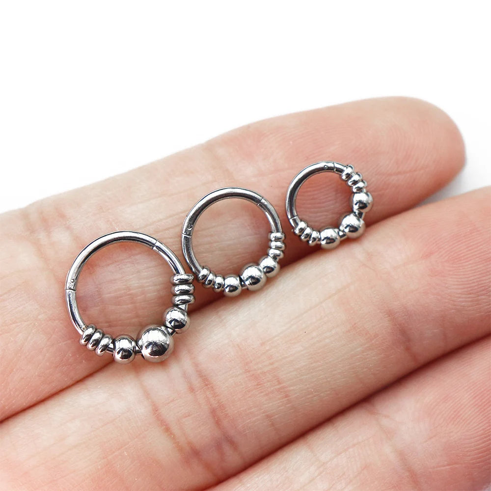 1 Stk. 316L Chirurgenstahl Septum Clicker Ohrknorpel Helix Tragus Faux Daith Ohrring Hoop Körperschmuck Nasenring