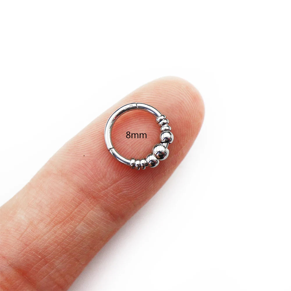 1 Stk. 316L Chirurgenstahl Septum Clicker Ohrknorpel Helix Tragus Faux Daith Ohrring Hoop Körperschmuck Nasenring