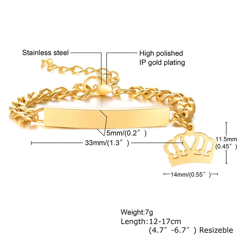 Vnox Individuelle Baby Mädchen Armbänder, Antiallergisches Edelstahlarmband für frischgebackene Mütter, Personalisiertes Namens-Geburtstagsgeschenk für Jungen und Mädchen