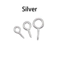 100-200 unidades de mini ganchos de ojo, cierres de tornillo dorados, conectores, colgantes, ganchos roscados para hacer joyas, accesorios