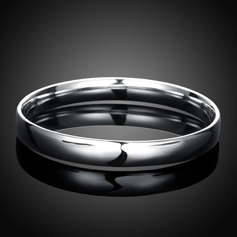 Aravant 925er Silber 10MM Glattes Armband & Armreif für Männer und Frauen Modeschmuck Geschenke
