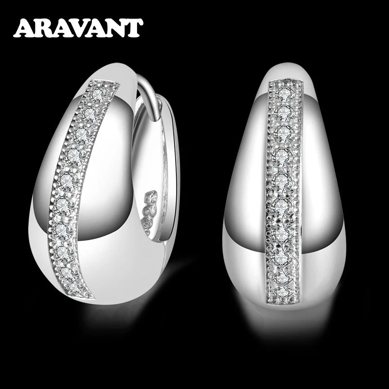 Pendientes de aro pequeños de 18 mm de plata de ley 925 auténtica para mujer, regalo de joyería para bodas
