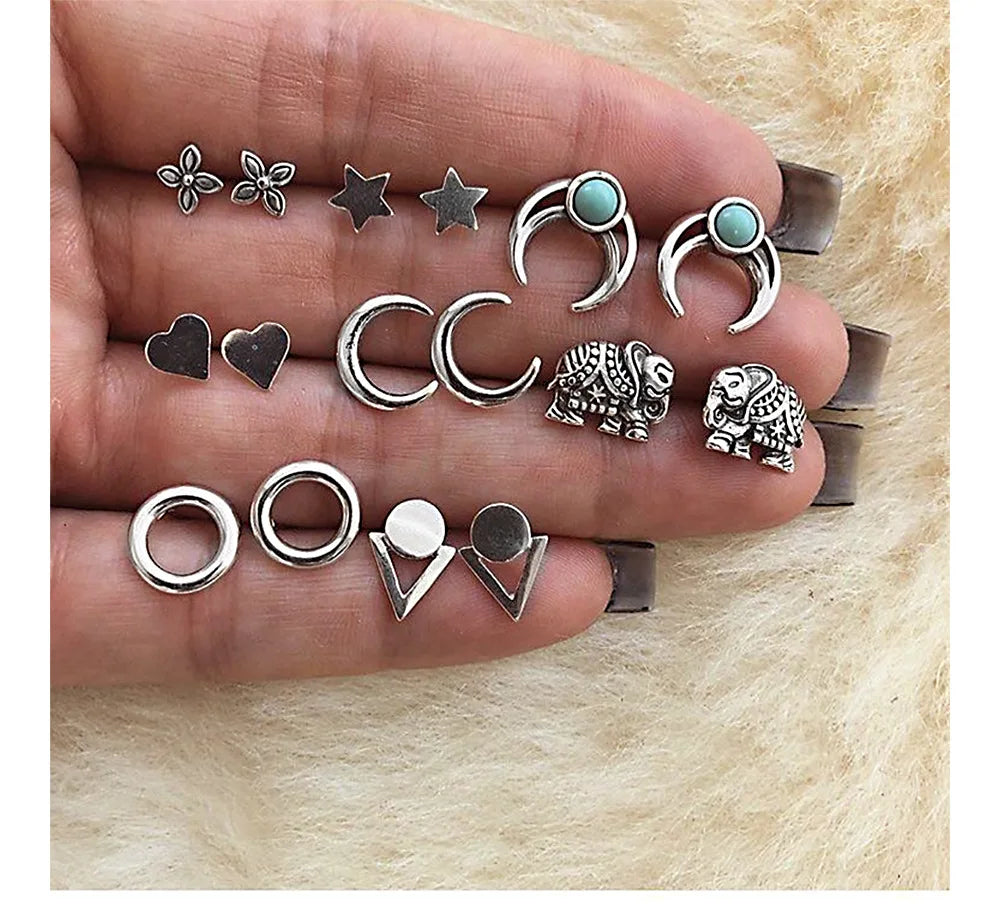 Böhmische Muschel-Seestern-Ohrhänger-Set für Damen, Sommer, Strand, Perlen-Muschel-Ohrringe, Geometrische Ohrringe, Mädchen, Modeschmuck