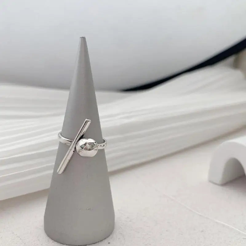 VENTFILLE 925 Sterling Silber Ringe Neue Mode Party Schmuck Vintage Charme Doppelschicht Geometrische Nageldesign Accessoires Geschenke