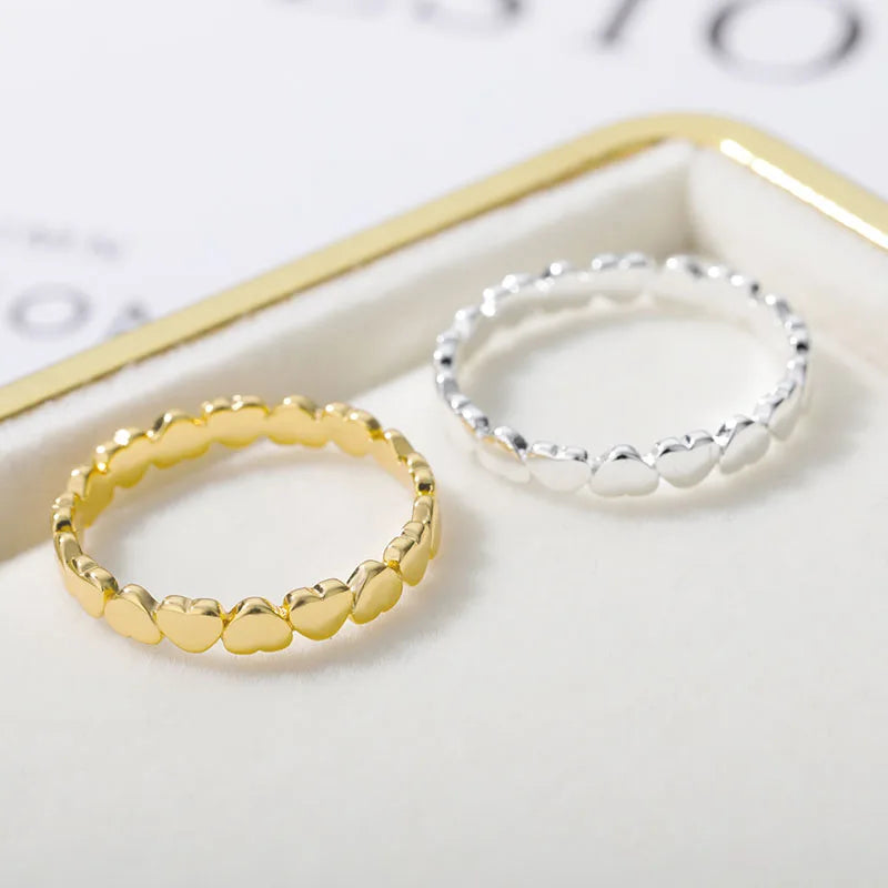 Edelstahl Herzringe für Frauen Heiratsantrag Verlobung Hochzeitsring Vintage Schmuck Anillos Valentinstagsgeschenk