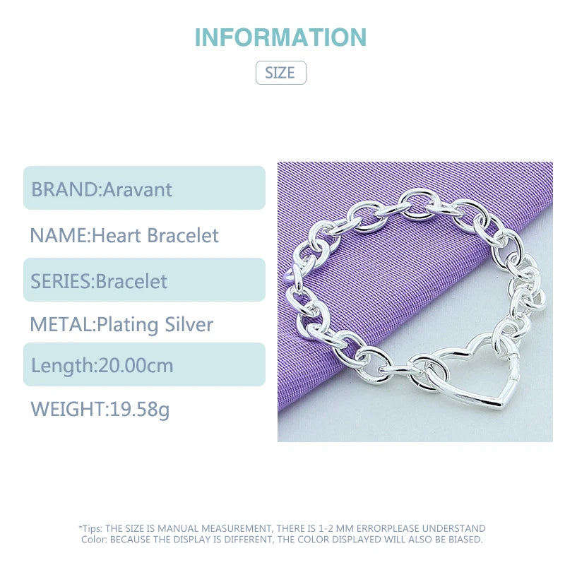 Damen-Armbänder Silber Herz Schnalle Armband für Frauen Romantische Armbänder Silber 925 Schmuck