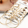 6 Paar/Set koreanische Creolen Set Oversized Große Kreis Ohrringe Mode Schmuck für Frauen Mädchen Steampunk Ohrclip Brincos