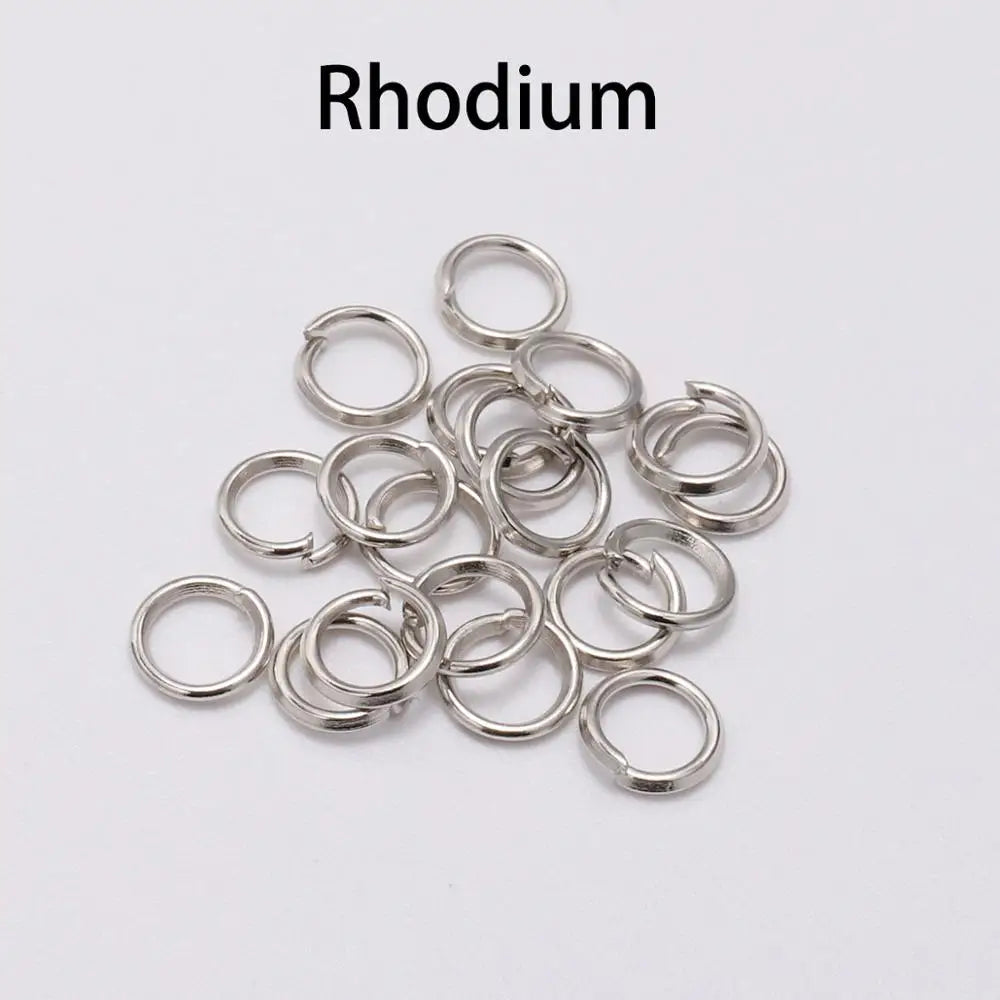 100-200 unidades/lote 4 5 6 8 10 mm anillos de salto abiertos bucles anillos partidos conectores de artesanía para la fabricación de joyas DIY accesorios