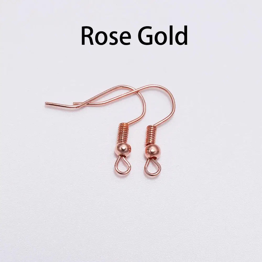 100 unidades 17x20mm Fornituras para Pendientes Cierres Ganchos Accesorios para Fabricación de Joyas DIY Ganchos de Aleación para Pendientes Accesorios