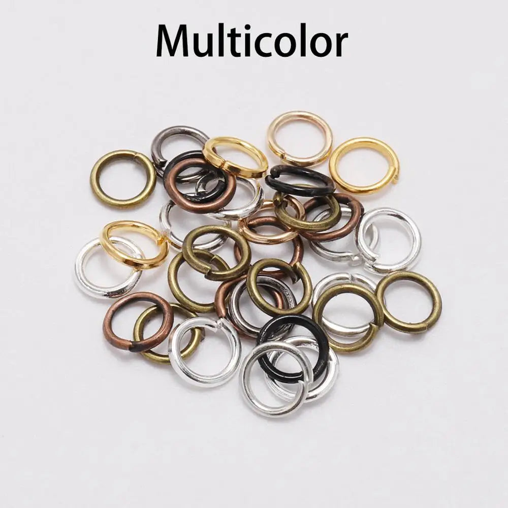 100-200 unidades/lote 4 5 6 8 10 mm anillos de salto abiertos bucles anillos partidos conectores de artesanía para la fabricación de joyas DIY accesorios