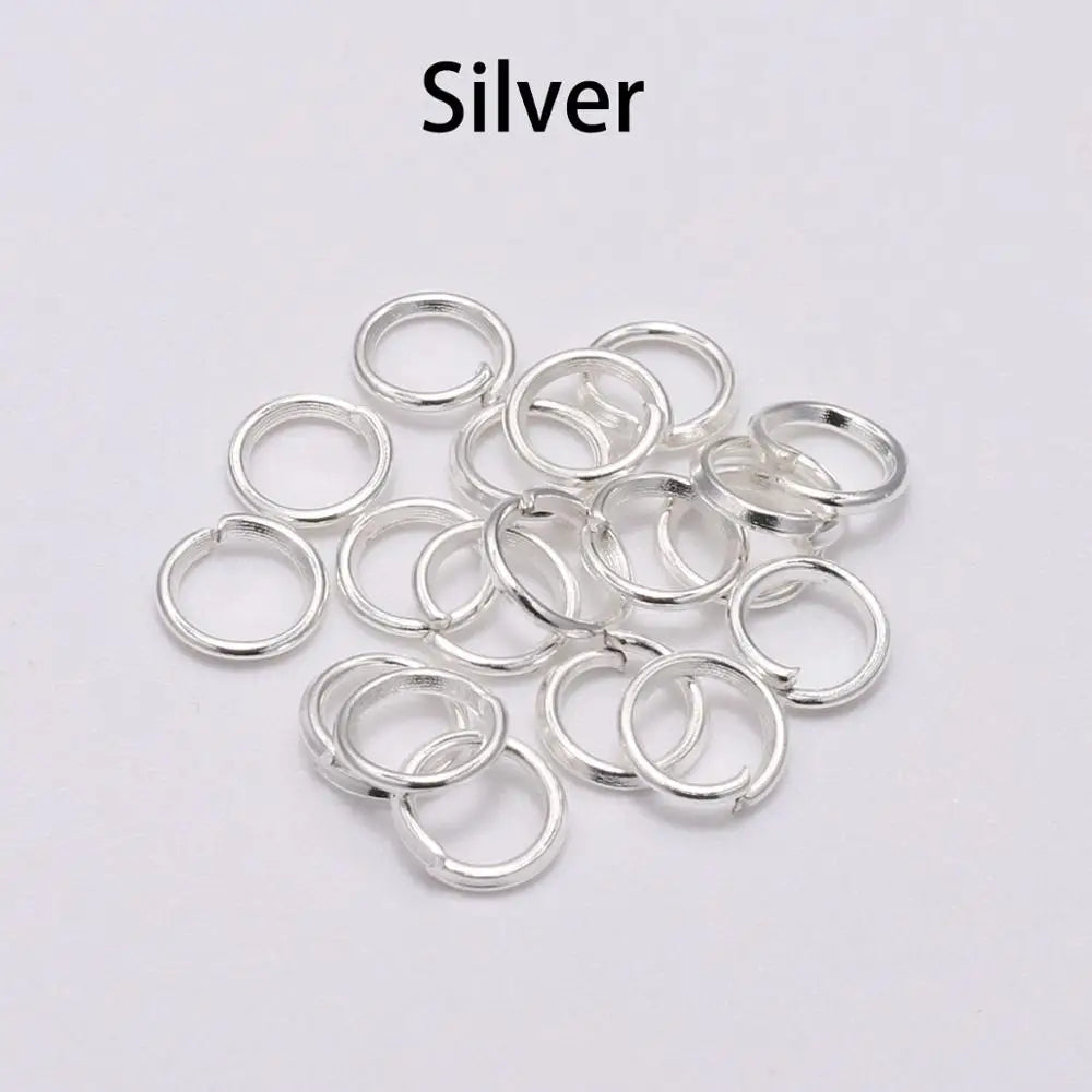 100-200 unidades/lote 4 5 6 8 10 mm anillos de salto abiertos bucles anillos partidos conectores de artesanía para la fabricación de joyas DIY accesorios